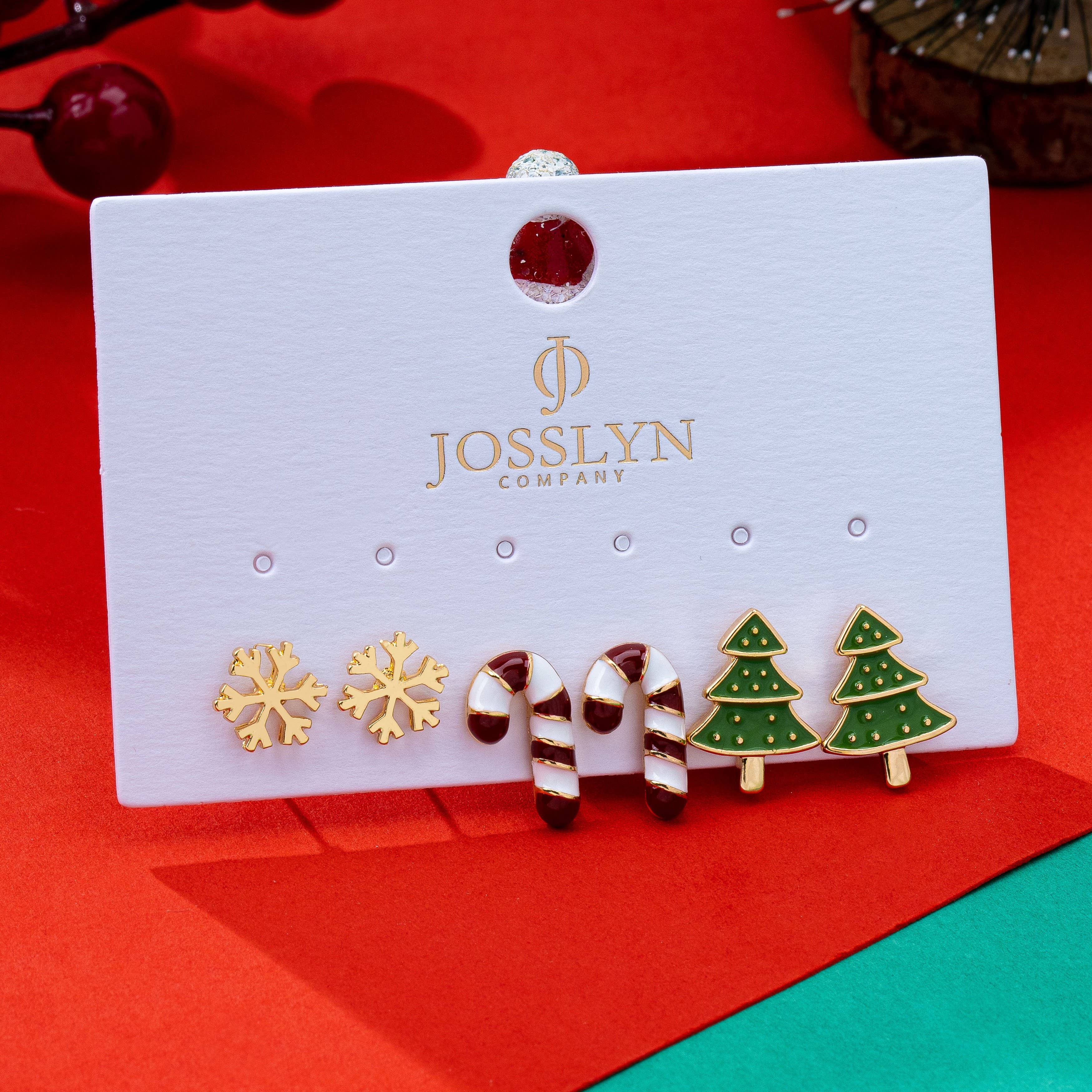 Winter Holiday Earring Set | 80E63269 Earrings JOSSLYN by wall to wall- Tilden Co.