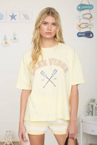 LAKE VIBES SHORT SLEEVE KNIT GRAPHIC T-SHIRT Graphic T-Shirt Blu Pepper- Tilden Co.