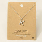 Bubble Letter Necklace Silver / K Silver K Necklace Fame Accessories- Tilden Co.