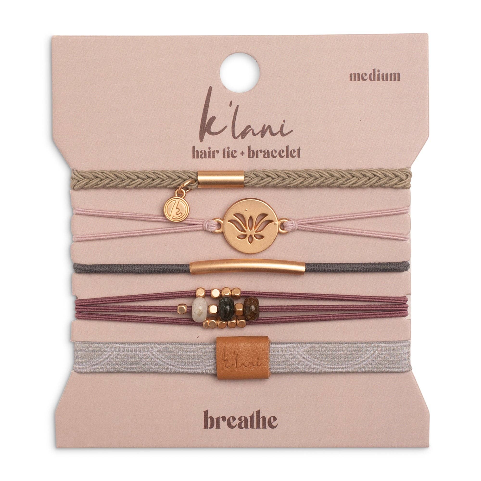 Breathe Hair Tie Bracelets hair ties K'Lani hair tie bracelets- Tilden Co.