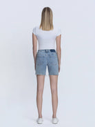 High Rise Raw Hem Midi Shorts Shorts VERVET by FLYING MONKEY- Tilden Co.