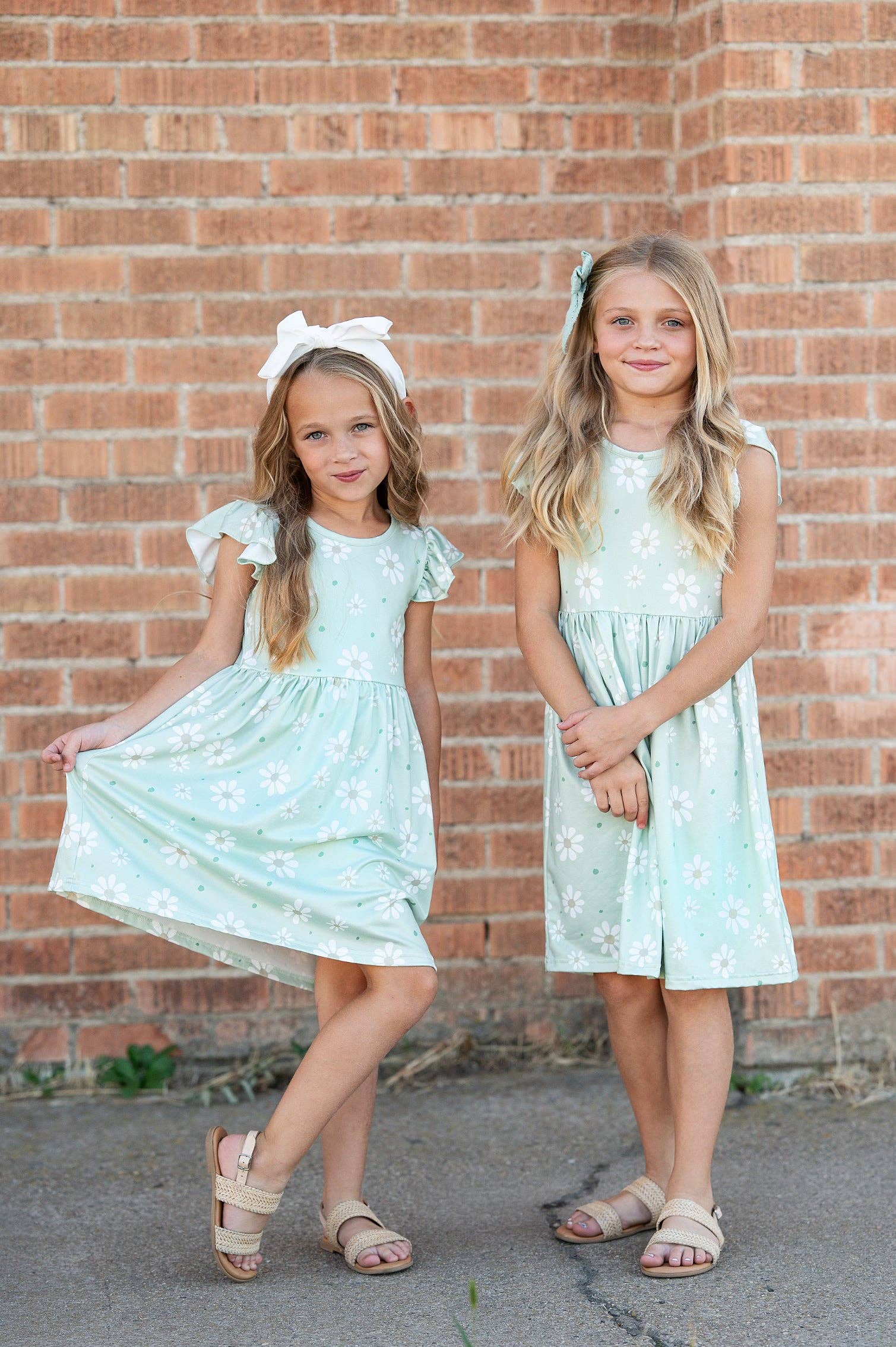 Girl's - Sage Bloom Dress Girl's Dress Adorable Sweetness- Tilden Co.
