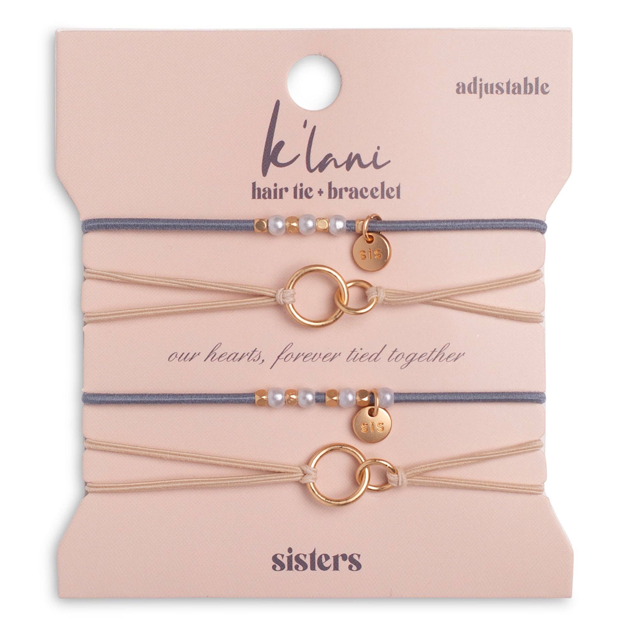 Sisters Hair Tie Bracelets hair ties K'Lani hair tie bracelets- Tilden Co.