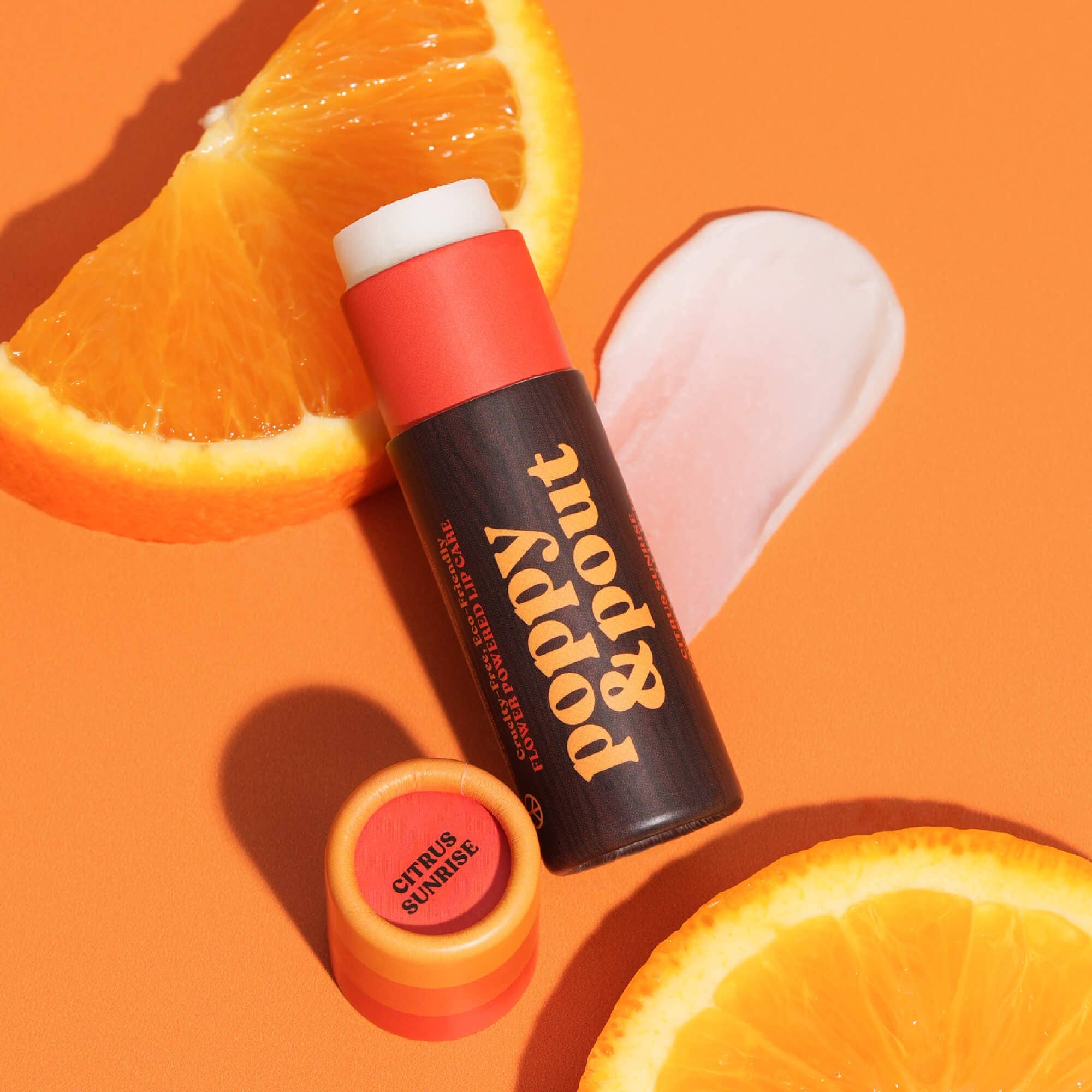 Lip Balm, Retro Surf, Citrus Sunrise    lip balm Poppy & Pout- Tilden Co.