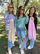 PREORDER: Best Selling Elliott Exposed Seam Sweatshirt in Five Colors Womens Ave Shops- Tilden Co.