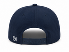 Navy 'Play Golf With Me' rope cap, back view showing adjustable snapback closure