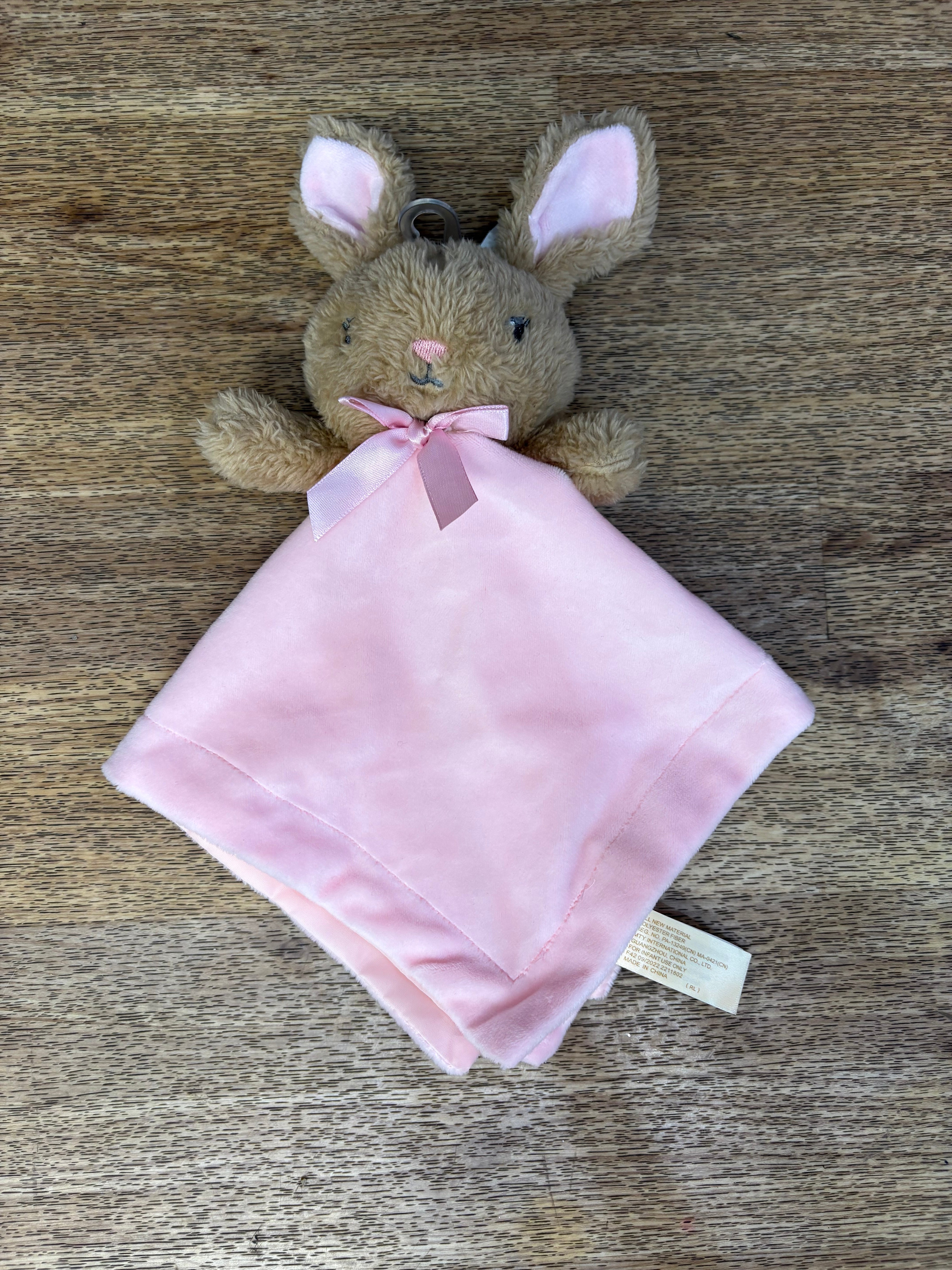 Personalized Easter Bunny Stuffies Pink Lovie Pink Lovie Daydreamer Creations- Tilden Co.