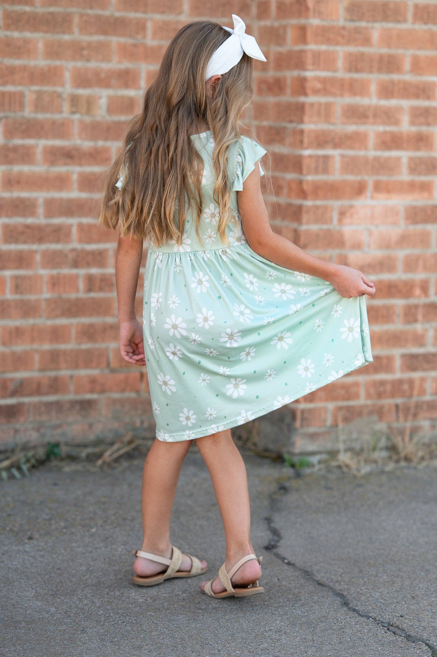 Girl's - Sage Bloom Dress Girl's Dress Adorable Sweetness- Tilden Co.