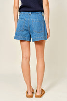 Flare Denim Shorts Shorts Aaron & Amber- Tilden Co.
