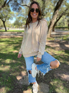 PREORDER: Best Selling Elliott Exposed Seam Sweatshirt in Five Colors Womens Ave Shops- Tilden Co.