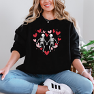 Skeleton Heart Graphic Sweatshirt Womens Ave Shops- Tilden Co.