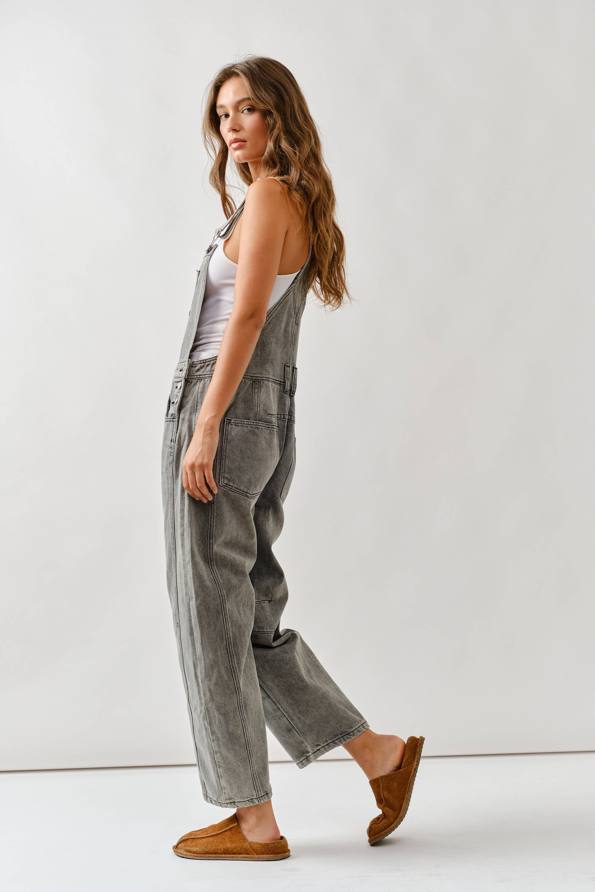 Slouchy Relax Fit Overalls Aaron & Amber- Tilden Co.