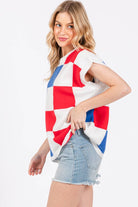 Americana Sweater Vest T-Shirt Sewn and Seen- Tilden Co.