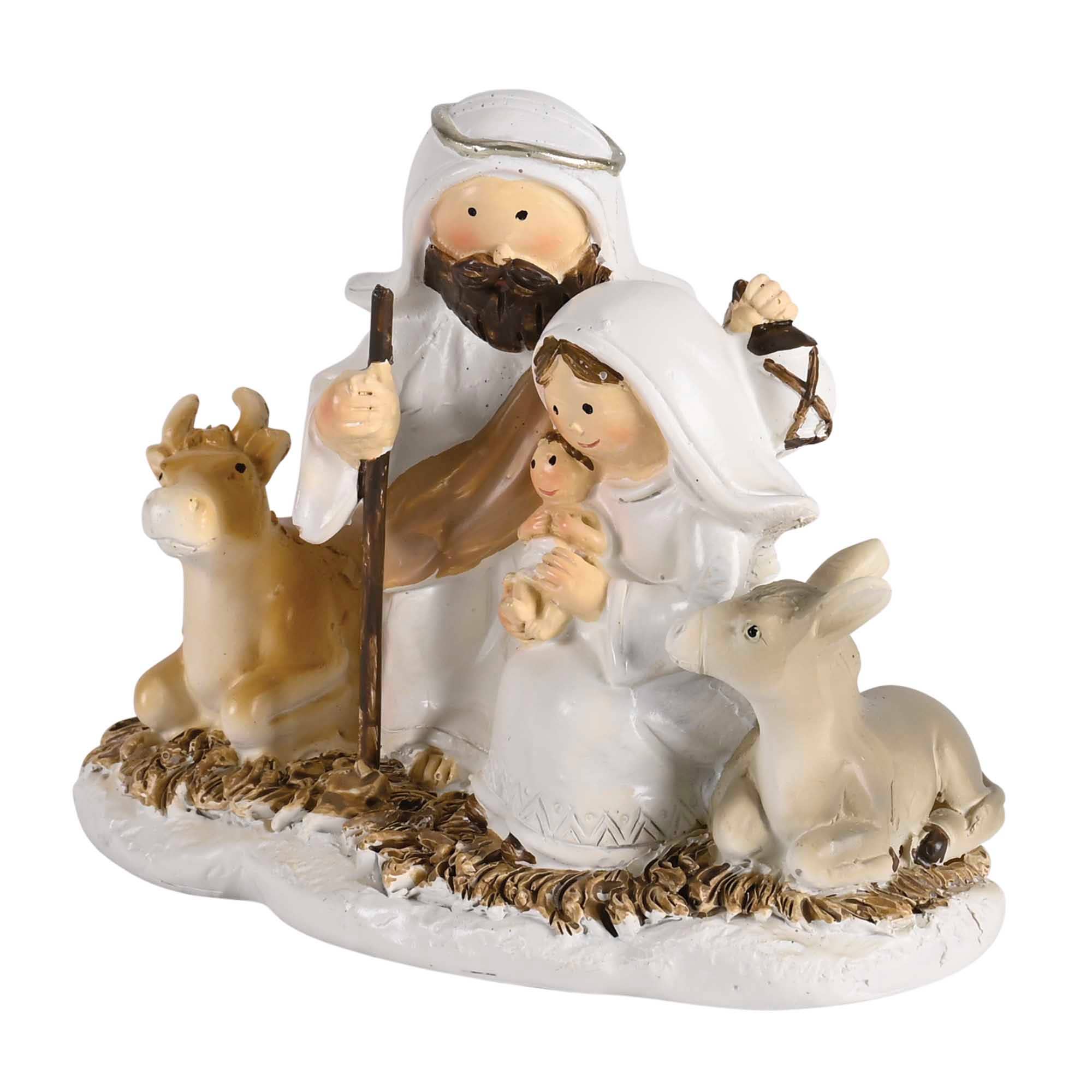 Nativity Holy Family Animals On Hay 3.5H Dicksons- Tilden Co.