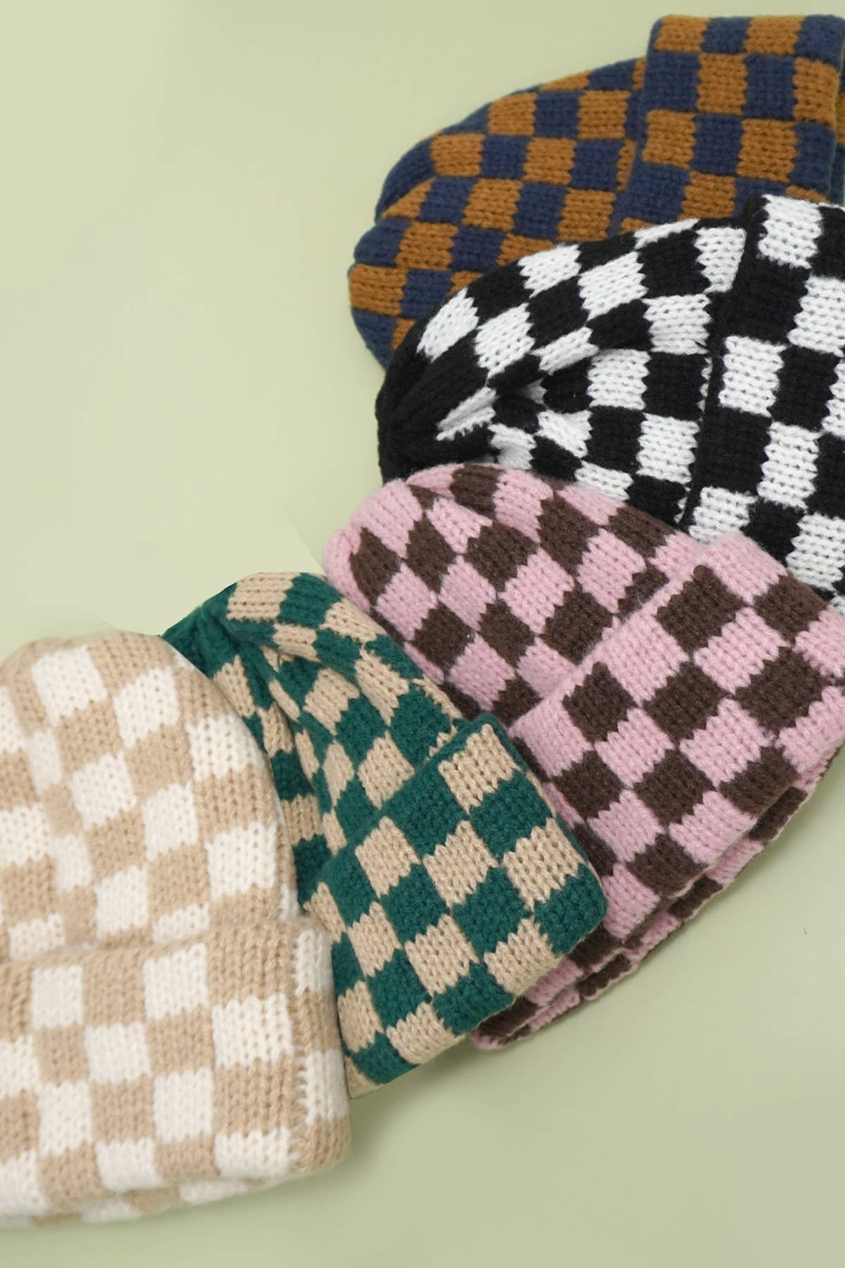 CHECKER SOFT PLUSH BEANIE HAT | 40BN917 beanie JOSSLYN by wall to wall- Tilden Co.