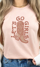 Let's Go Girls Cowboy Boot Graphic Tee    Graphic T-Shirt Kissed Apparel- Tilden Co.