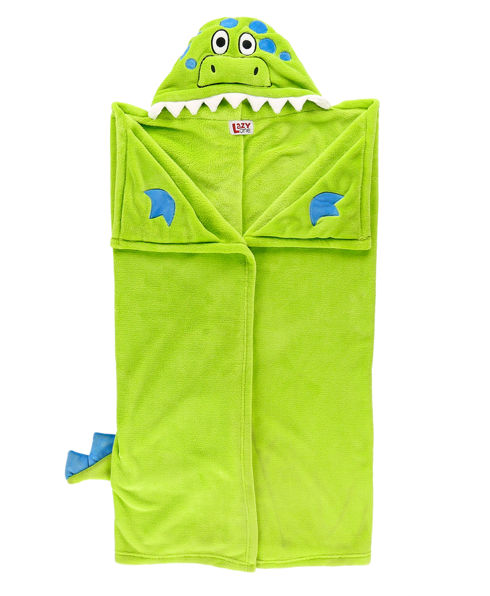 Dinosaur Kid's Hooded Blanket Blanket LazyOne- Tilden Co.