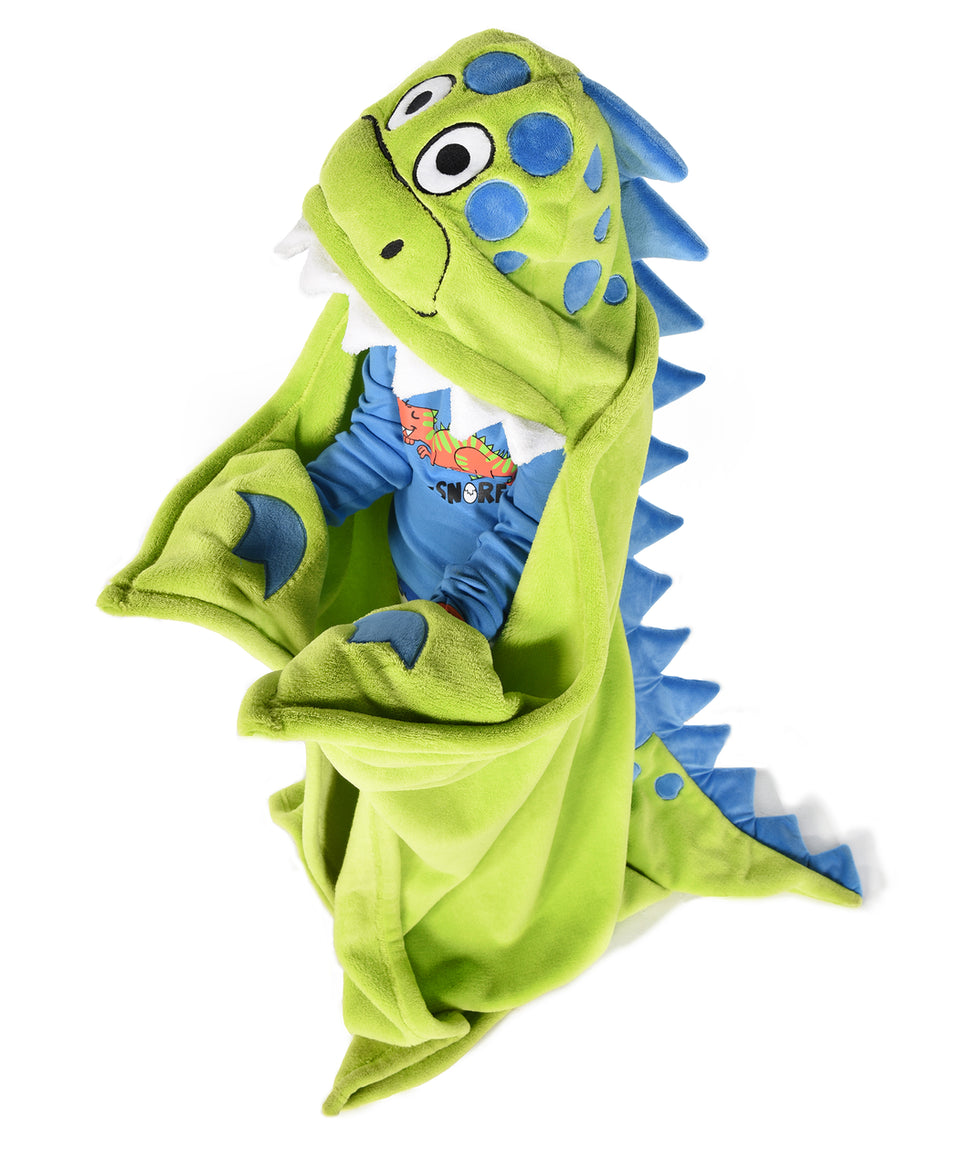 Dinosaur Kid's Hooded Blanket Blanket LazyOne- Tilden Co.