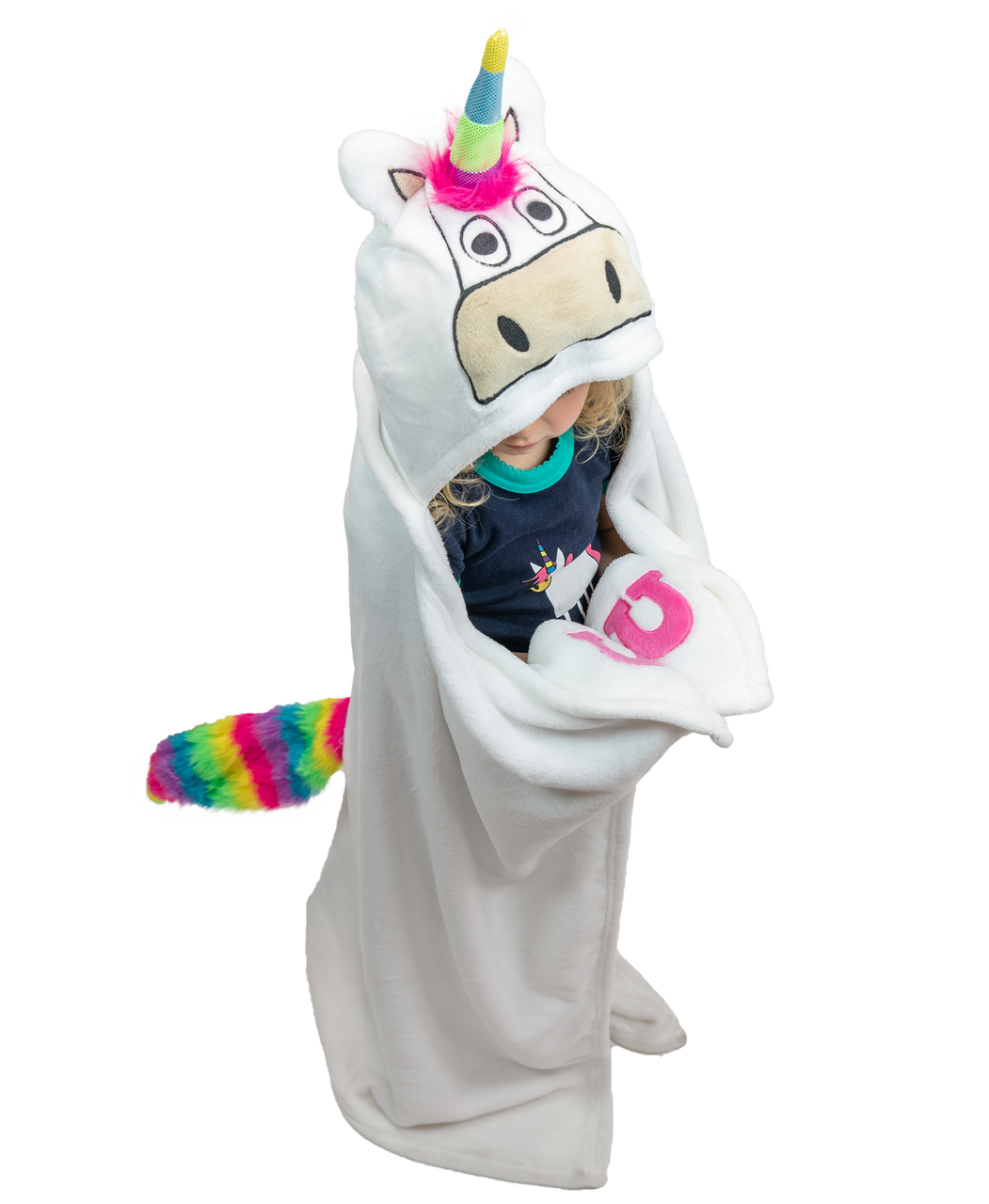 Unicorn Kid's Hooded Blanket Blanket LazyOne- Tilden Co.