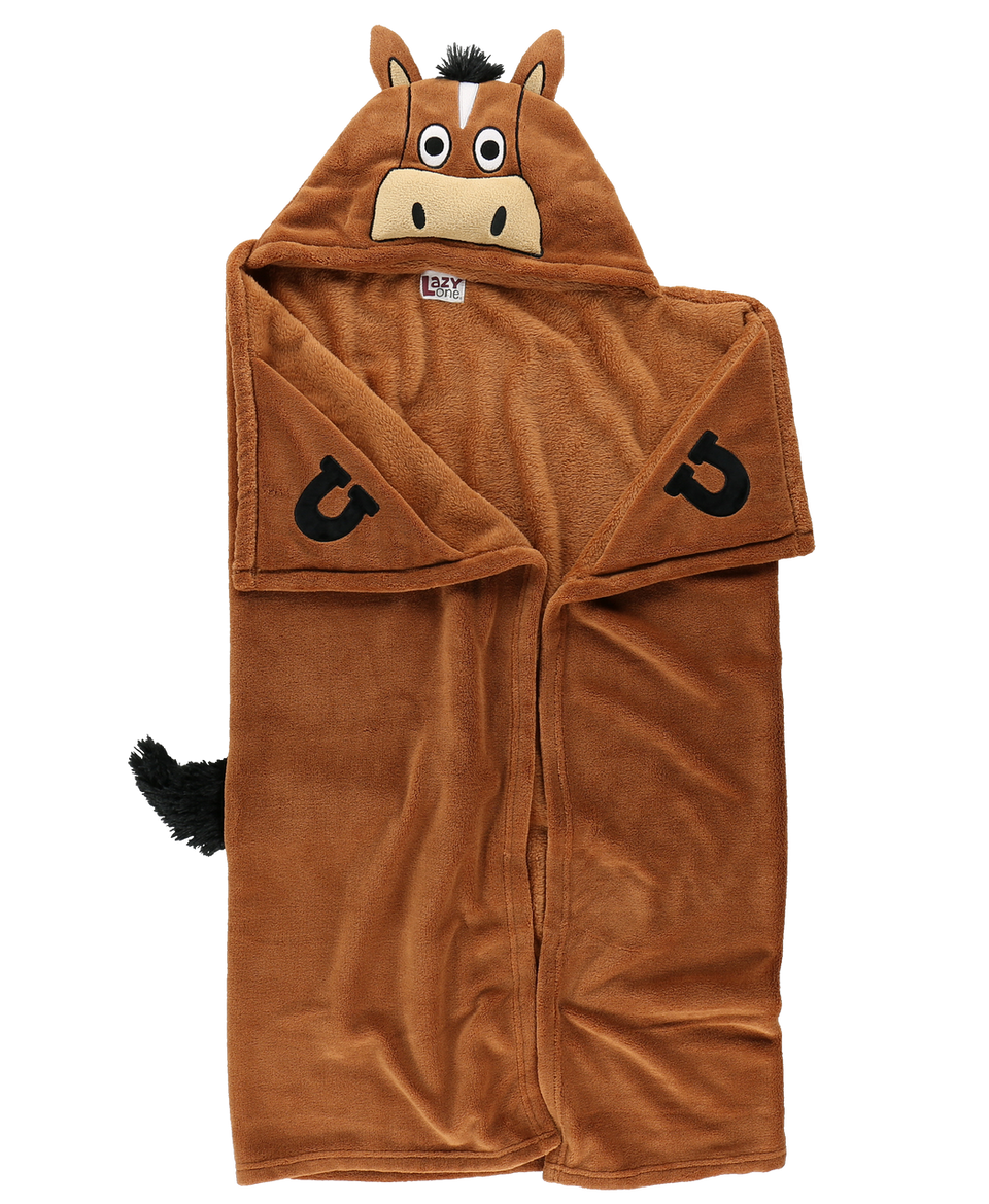 Horse Kid's Hooded Blanket Blanket LazyOne- Tilden Co.