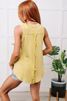 A Few of My Favorite Things Round Neck Tank in Lime    Tops Ave Shops- Tilden Co.