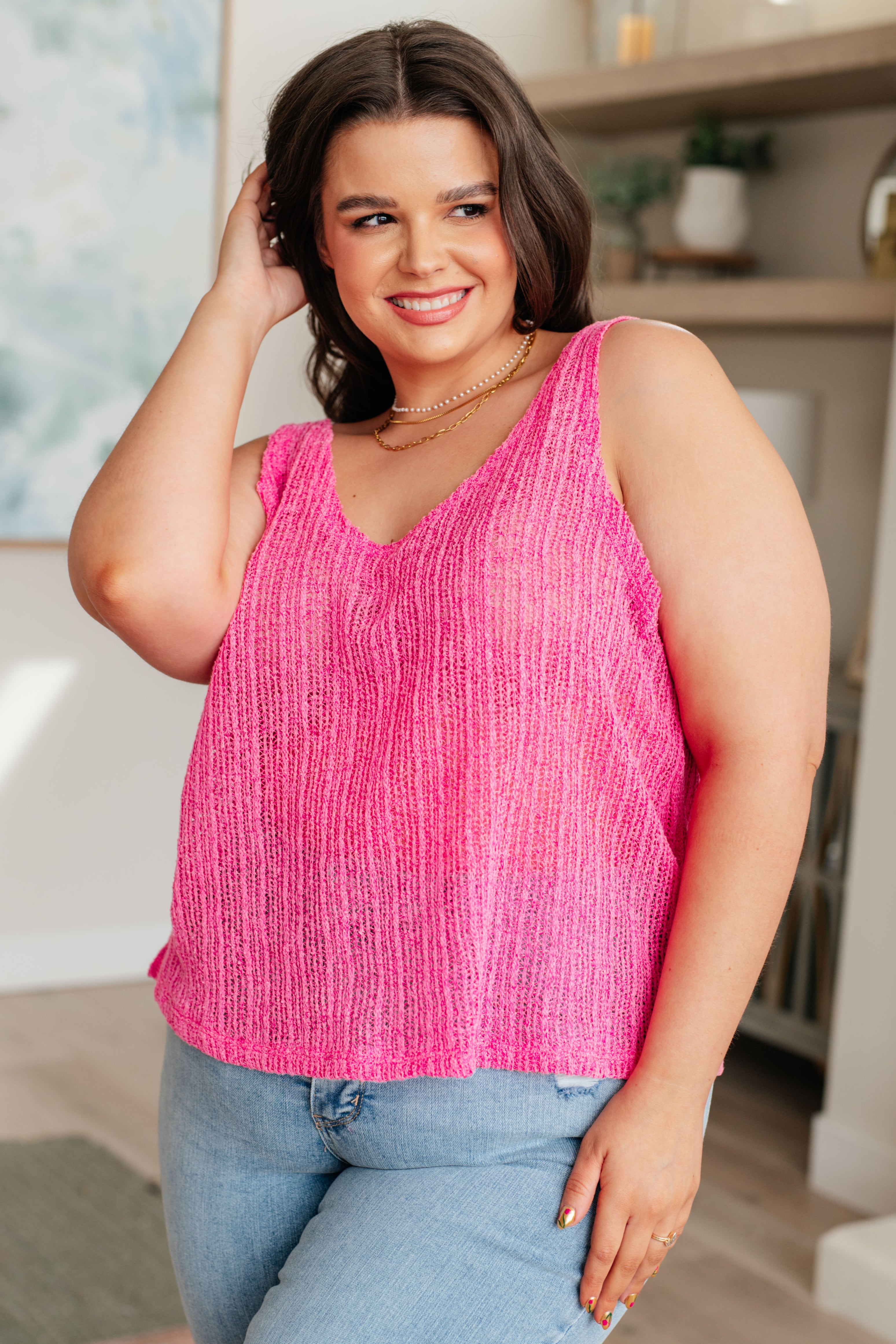 A Major Upgrade Knit V-Neck Tank Tops Ave Shops- Tilden Co.