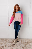 A-Tisket A-Tasket Color Block Pullover Tops Ave Shops- Tilden Co.