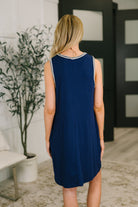 Airloom Trim Detail Mini Tank Dress in Navy Womens Ave Shops- Tilden Co.