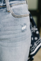 Alex Mid Rise Boyfriend Jean with Bandana Loop Womens Ave Shops- Tilden Co.