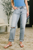 Alex Mid Rise Boyfriend Jean with Bandana Loop Womens Ave Shops- Tilden Co.