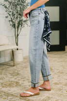 Alex Mid Rise Boyfriend Jean with Bandana Loop Womens Ave Shops- Tilden Co.
