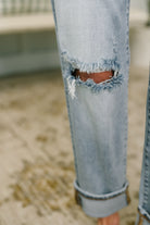 Alex Mid Rise Boyfriend Jean with Bandana Loop Womens Ave Shops- Tilden Co.