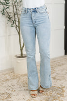 Alexis High Rise Control Top Slit Hem Slim Bootcut Jeans Womens Ave Shops- Tilden Co.