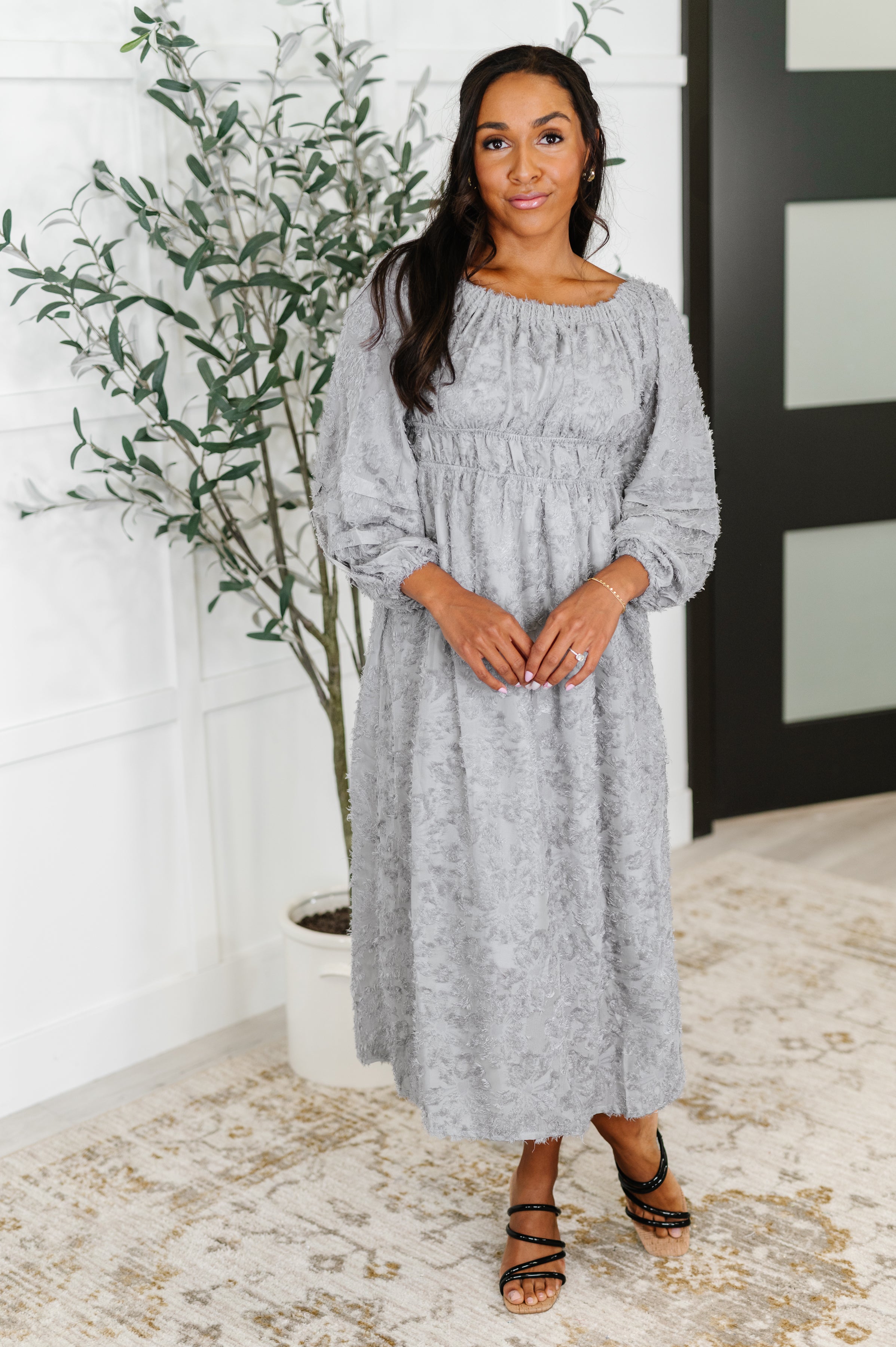 All Is Well Dress In Opal Gray Womens Ave Shops- Tilden Co.
