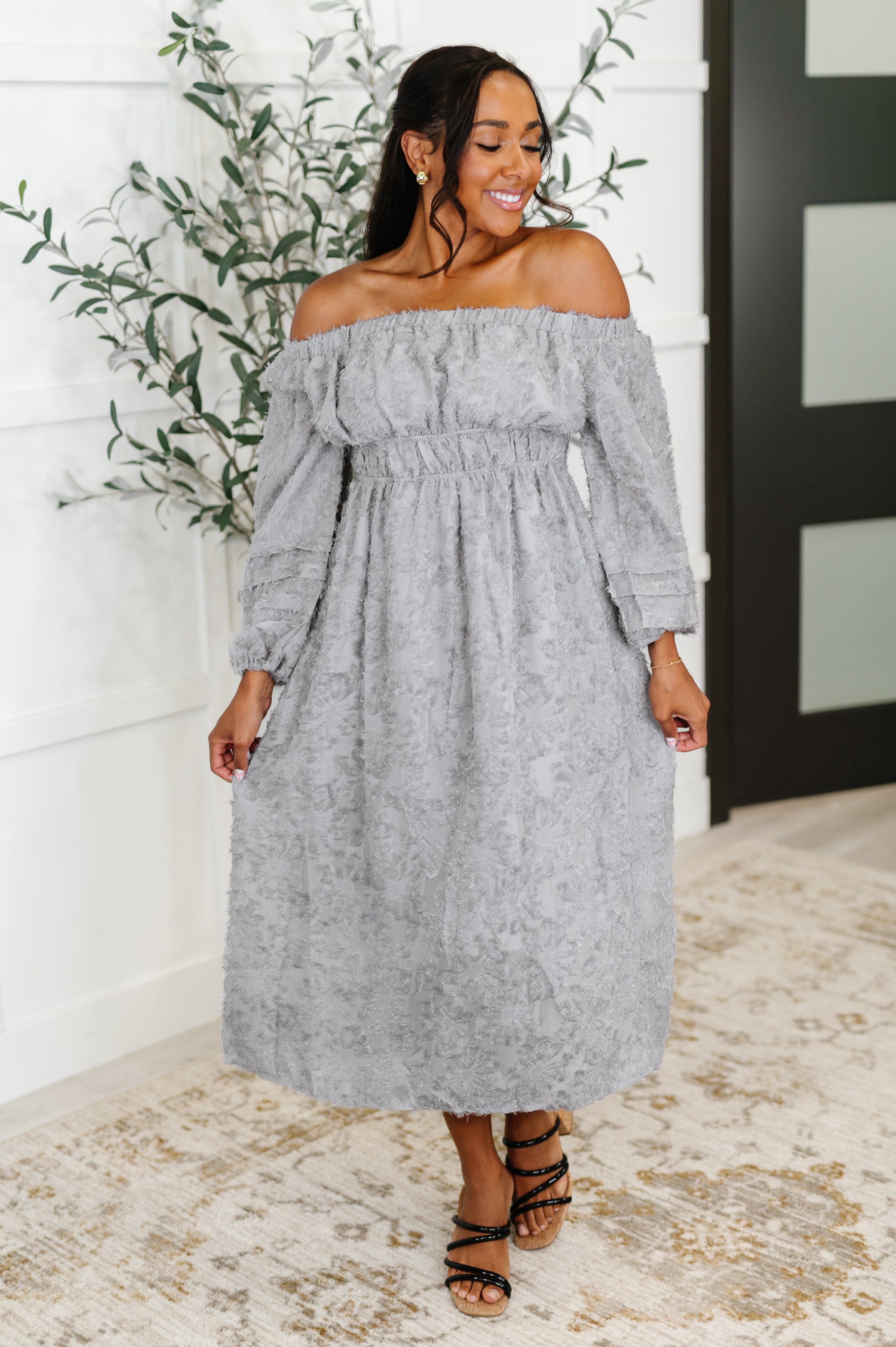 All Is Well Dress In Opal Gray Womens Ave Shops- Tilden Co.