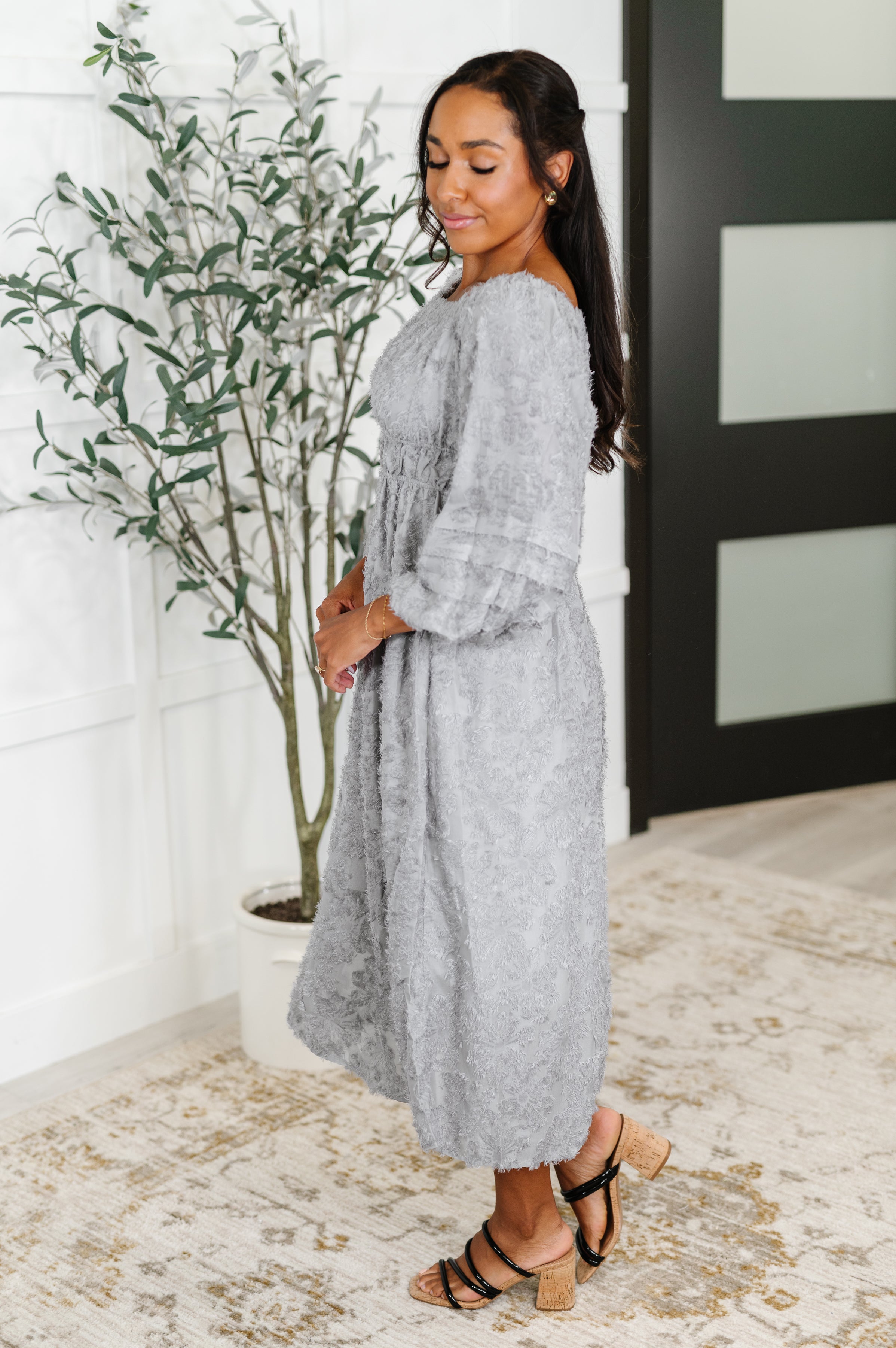 All Is Well Dress In Opal Gray Womens Ave Shops- Tilden Co.