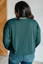 All Out Comfort V-Neck Pullover in Midnight Green    Tops Ave Shops- Tilden Co.