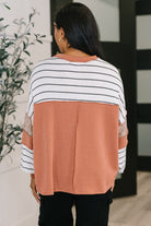 All Over the Place Color Block Relaxed Pullover Womens Ave Shops- Tilden Co.