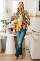 All Together Now Mock Neck Blouse Tops Ave Shops- Tilden Co.