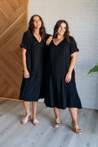 Always Learning Dolman Sleeve Dress in Black    Dresses Ave Shops- Tilden Co.