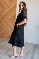 Always Learning Dolman Sleeve Dress in Black    Dresses Ave Shops- Tilden Co.