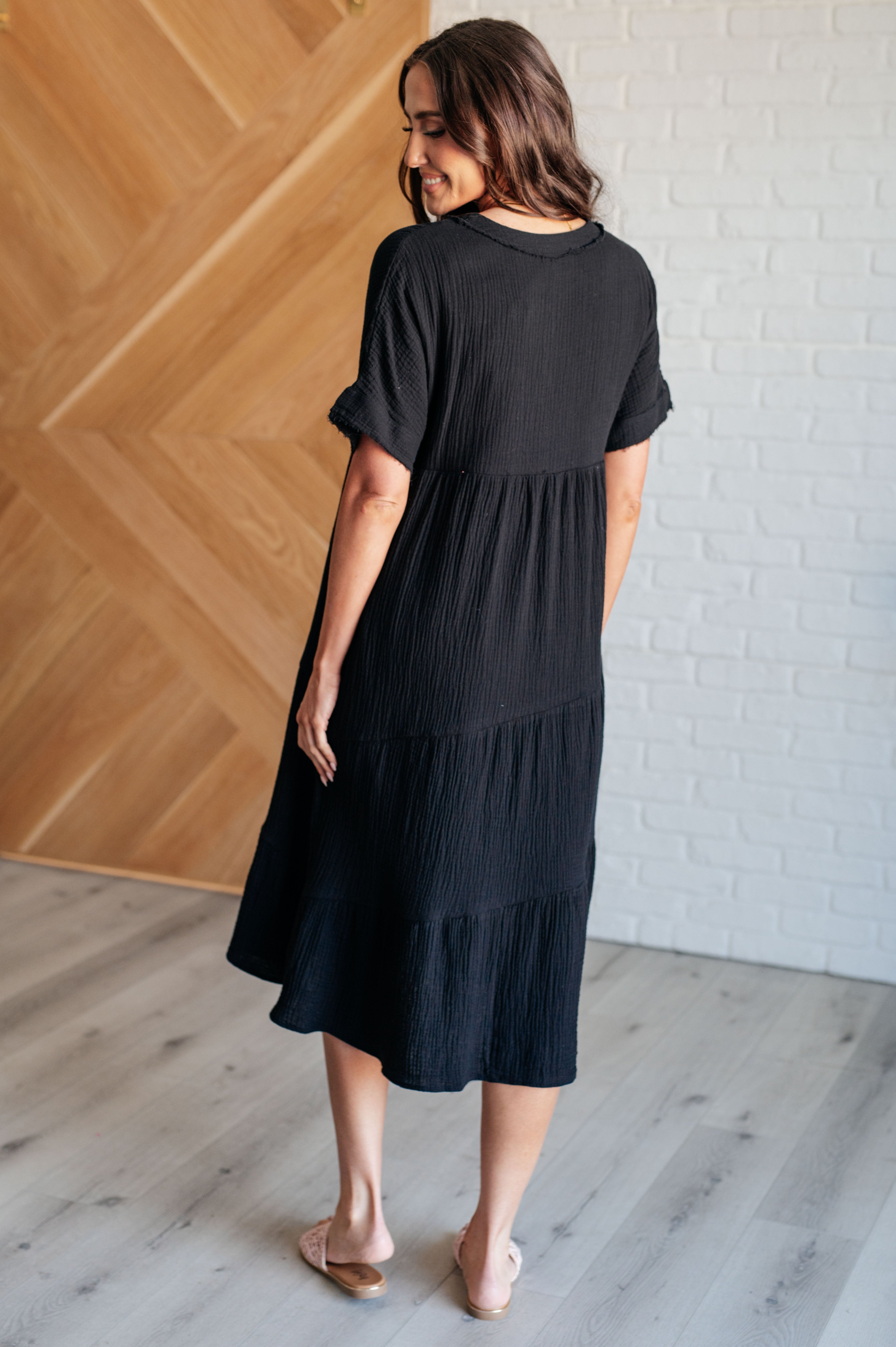 Always Learning Dolman Sleeve Dress in Black    Dresses Ave Shops- Tilden Co.