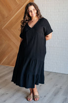 Always Learning Dolman Sleeve Dress in Black    Dresses Ave Shops- Tilden Co.