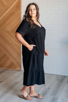 Always Learning Dolman Sleeve Dress in Black    Dresses Ave Shops- Tilden Co.