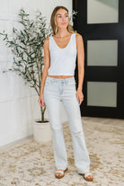 Alyse Mid Rise Destroy & Fray Hem Bootcut Womens Ave Shops- Tilden Co.