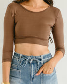 Classic 3/4 Sleeve Halftee Layering Top HALFTEE Layering Fashions- Tilden Co.