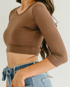Classic 3/4 Sleeve Halftee Layering Top HALFTEE Layering Fashions- Tilden Co.