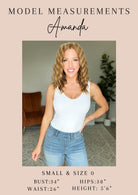 Greta High Rise Garment Dyed Shorts in Bone Denim Ave Shops- Tilden Co.