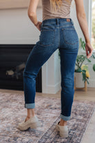 Amber Cuffed Slim Fit Dark Wash Jeans Womens Ave Shops- Tilden Co.