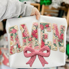 Amen in Stitches in White Graphic Tee and Sweatshirt Womens Ave Shops- Tilden Co.